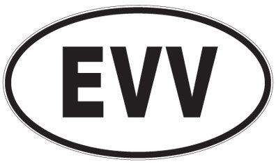 EVV - 3 Letter Initials Oval Magnet