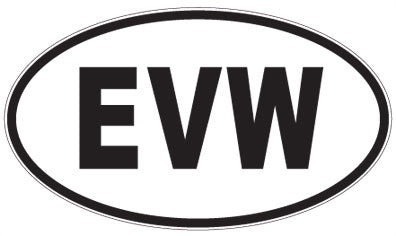EVW - 3 Letter Initials Oval Magnet