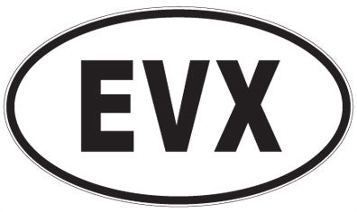 EVX - 3 Letter Initials Oval Magnet