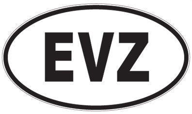 EVZ - 3 Letter Initials Oval Magnet