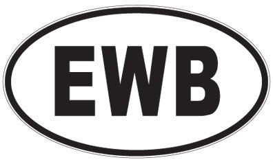 EWB - 3 Letter Initials Oval Magnet