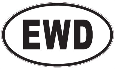 EWD - 3 Letter Initials Oval Magnet