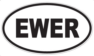 EWER - Oval Sticker