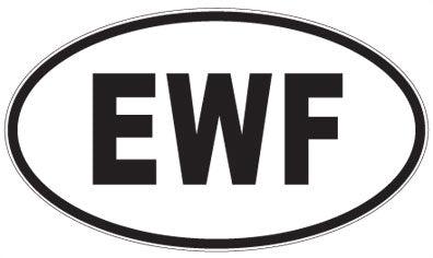 EWF - 3 Letter Initials Oval Magnet