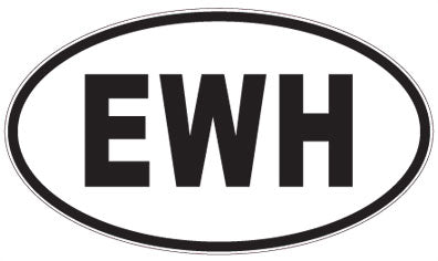 EWH - 3 Letter Initials Oval Magnet