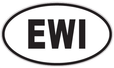 EWI - 3 Letter Initials Oval Magnet