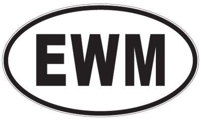 EWM - 3 Letter Initials Oval Magnet