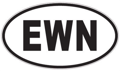 EWN - 3 Letter Initials Oval Magnet