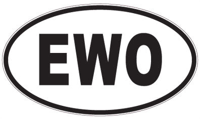 EWO - 3 Letter Initials Oval Sticker