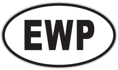 EWP - 3 Letter Initials Oval Magnet