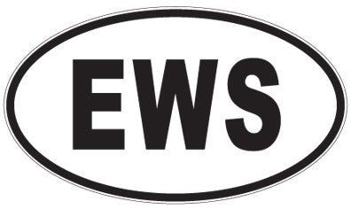 EWS - 3 Letter Initials Oval Magnet