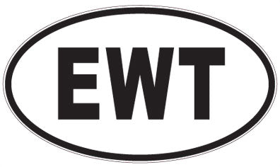 EWT - 3 Letter Initials Oval Magnet