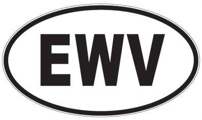 EWV - 3 Letter Initials Oval Magnet