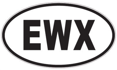 EWX - 3 Letter Initials Oval Magnet