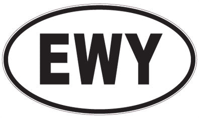 EWY - 3 Letter Initials Oval Magnet