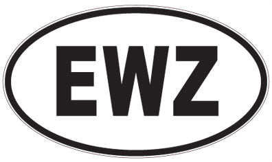 EWZ - 3 Letter Initials Oval Magnet