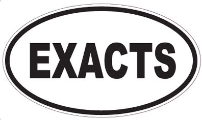 EXACTS - Oval Sticker