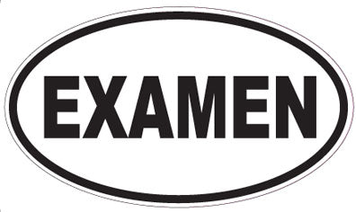 EXAMEN - Oval Sticker