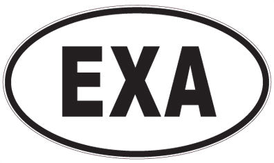 EXA - 3 Letter Initials Oval Magnet
