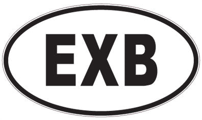 EXB - 3 Letter Initials Oval Magnet