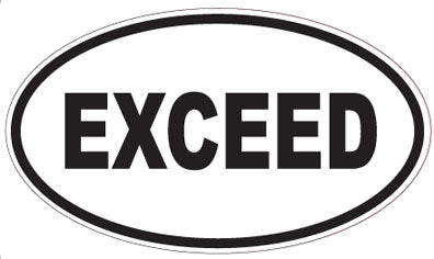 EXCEED - Oval Sticker