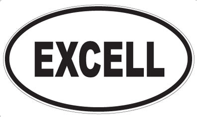 EXCELL - Oval Sticker