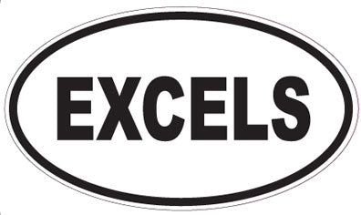 EXCELS - Oval Sticker
