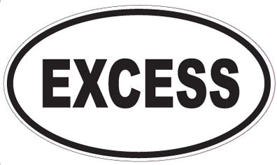 EXCESS - Oval Sticker