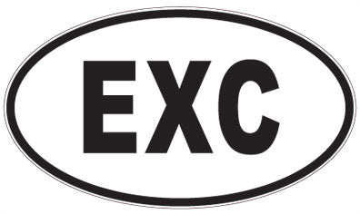 EXC - 3 Letter Initials Oval Magnet