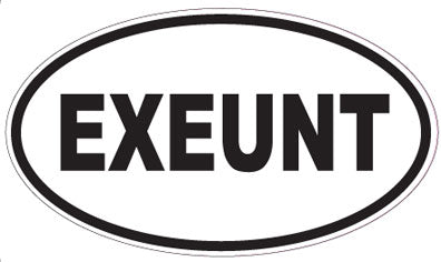 EXEUNT - Oval Sticker