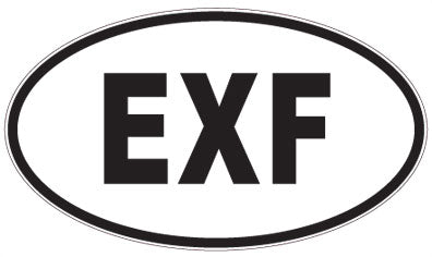 EXF - 3 Letter Initials Oval Magnet