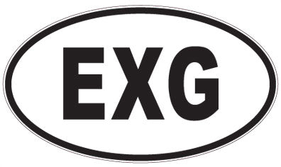 EXG - 3 Letter Initials Oval Magnet