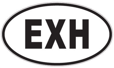 EXH - 3 Letter Initials Oval Magnet
