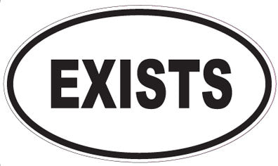 EXISTS - Oval Sticker