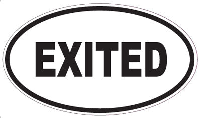EXITED - Oval Sticker