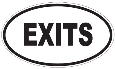 EXITS - Oval Magnet