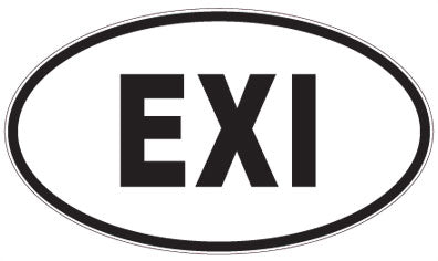 EXI - 3 Letter Initials Oval Magnet