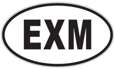EXM - 3 Letter Initials Oval Magnet