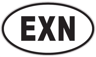 EXN - 3 Letter Initials Oval Magnet