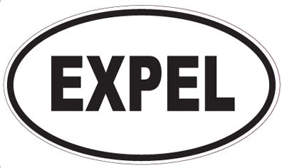 EXPEL - Oval Sticker
