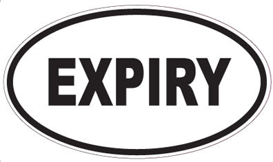 EXPIRY - Oval Sticker