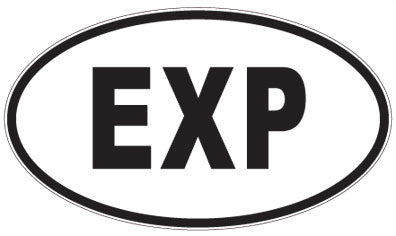 EXP - 3 Letter Initials Oval Magnet