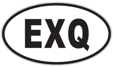 EXQ - 3 Letter Initials Oval Magnet