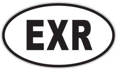 EXR - 3 Letter Initials Oval Magnet