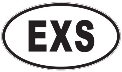 EXS - 3 Letter Initials Oval Magnet