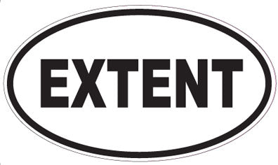 EXTENT - Oval Sticker
