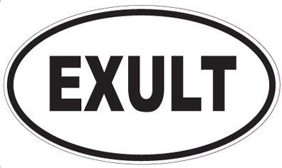 EXULT - Oval Sticker
