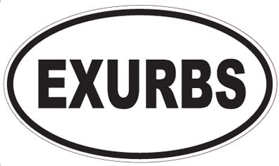 EXURBS - Oval Sticker