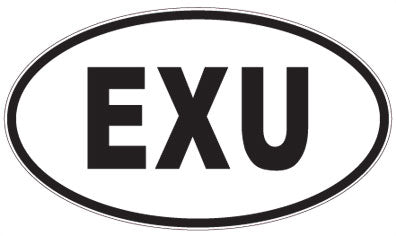 EXU - 3 Letter Initials Oval Magnet