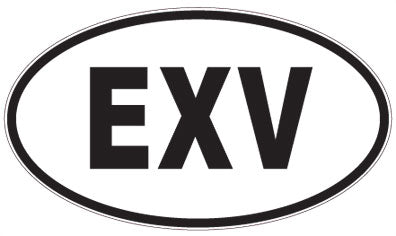 EXV - 3 Letter Initials Oval Magnet